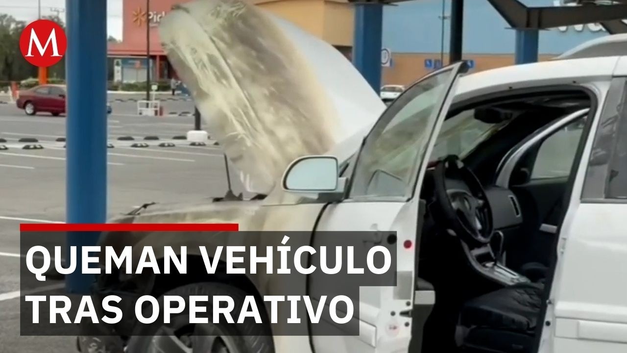 Abatimiento de 'El Mencho' desata quema de vehículo en el Circuito Exterior Mexiquense