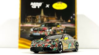 Unboxing Mini Gt X Naraya Porsche Taycan Turbo S