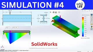 Simply Supported Beam | Shear & Moment Diagram | Bending | SolidWorks Simulation for Beginners | screenshot 2