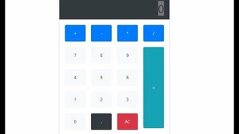 Hesap Makinesi Yapımı Tasarım (HTML,CSS ve Bootstrap)