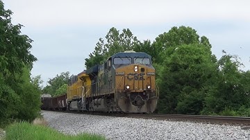 CSX ES40DC 5225 w/ Fresh UP GEVO Leads Manifest Q581-23 on 5/24/22