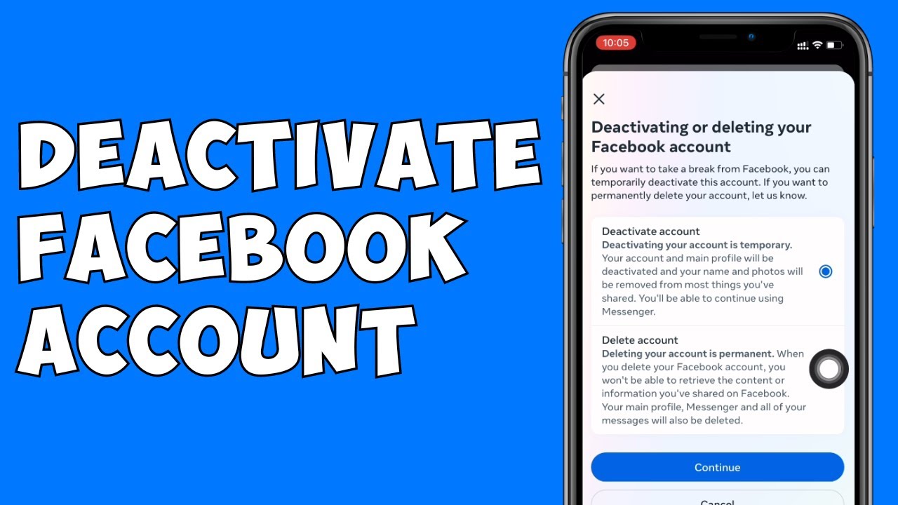 How To Deactivate Facebook Account (FULL GUIDE) - YouTube