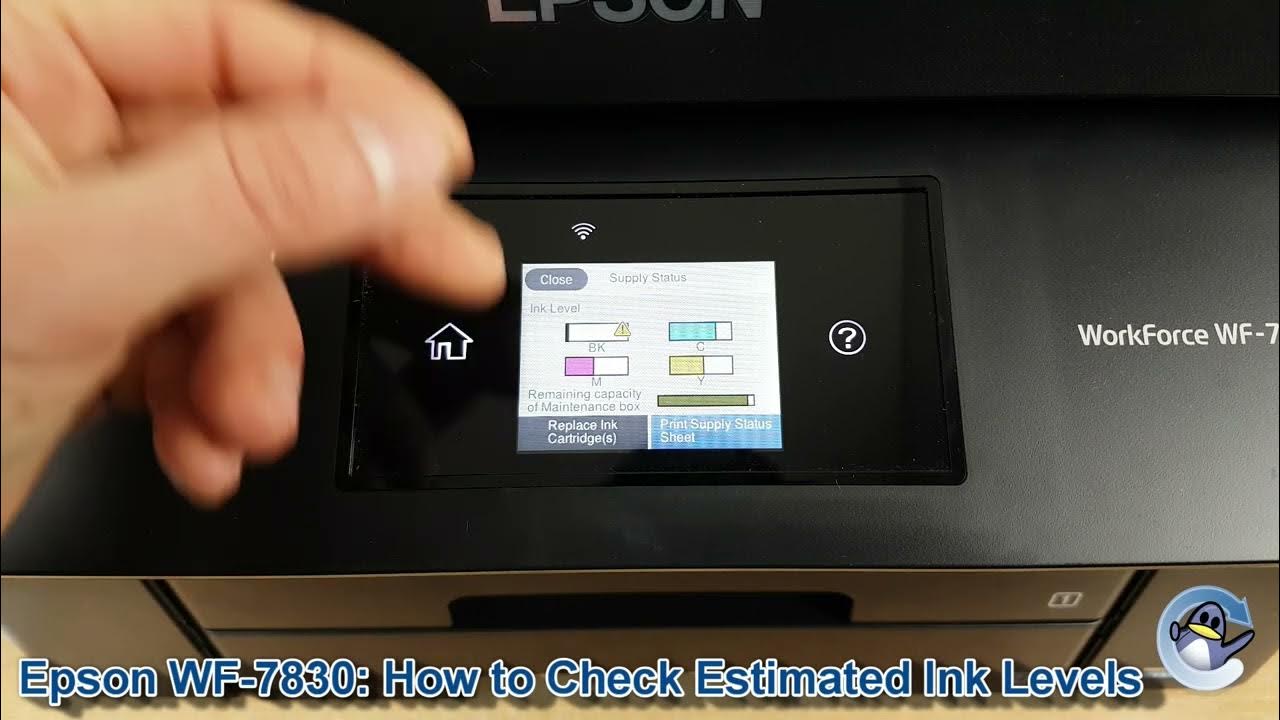 Epson Workforce Wf-7830Dtwf: How To Check Estimated Ink Levels - Youtube