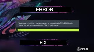 How to fix (There was an error communicating with ultimate team please try again later) Easy