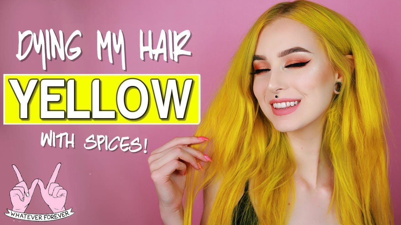Dying My Hair With Kitchen Spices Turmeric Hair Dye Evelina Forsell Youtube