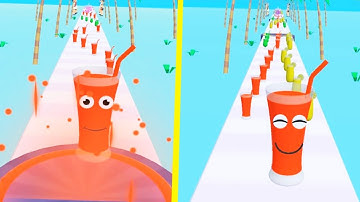 Juice Run! Very satisfying and relaxing ASMR game | Satisfying Video | ASMR slicing game