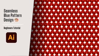 Red 3D Woven Pattern Design in Adobe Illustrator | Step-by-Step Tutorial