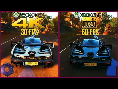 [4K] Forza Horizon 4 4K 30 FPS vs 1080P 60 FPS | Xbox One X Quality vs Performance Preset