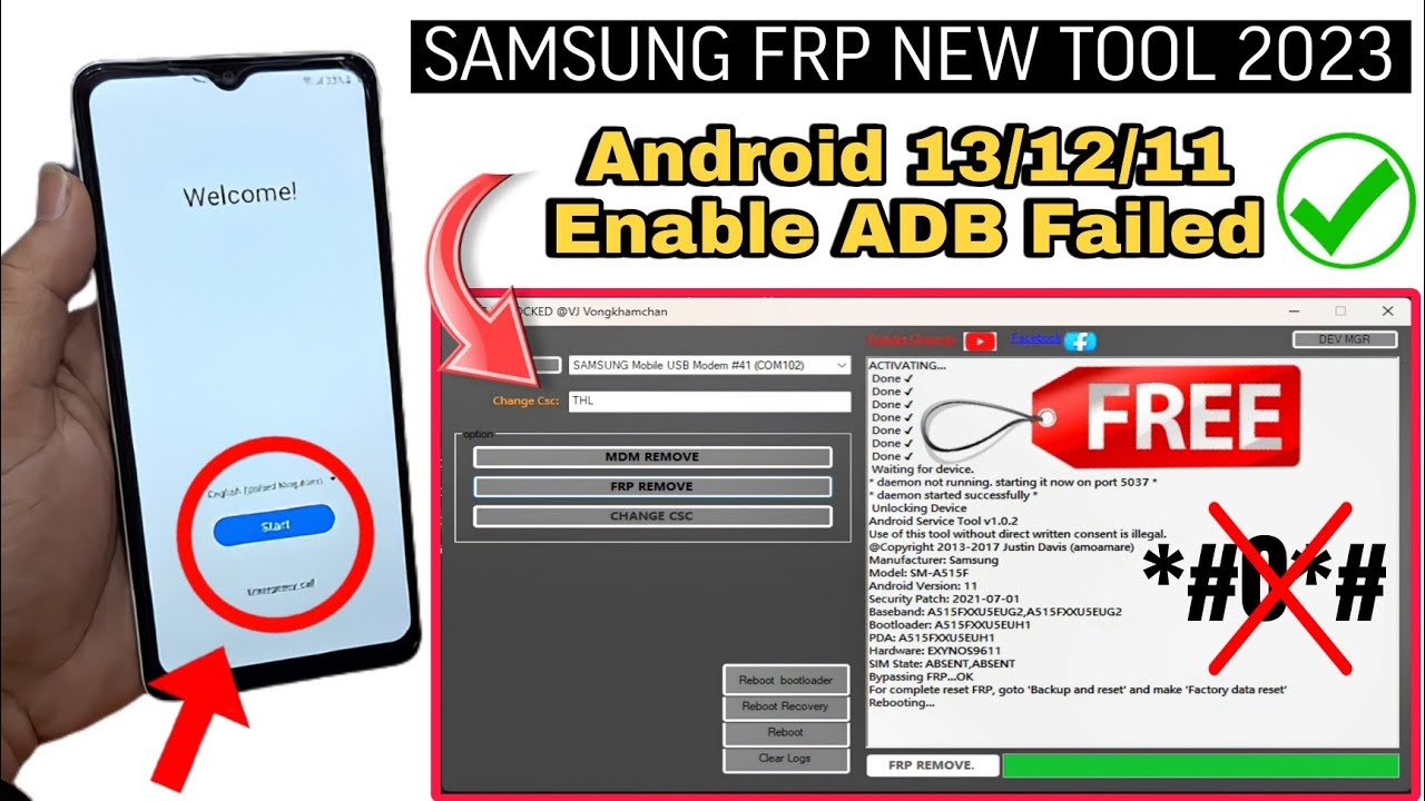 Samsung FRP Bypass Free Tool 2023, Samsung Galaxy FRP Unlock Tool