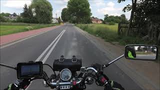 Pleasant motorcycle ride through central Europe. Przez pola, łąki, lasy i wioski.