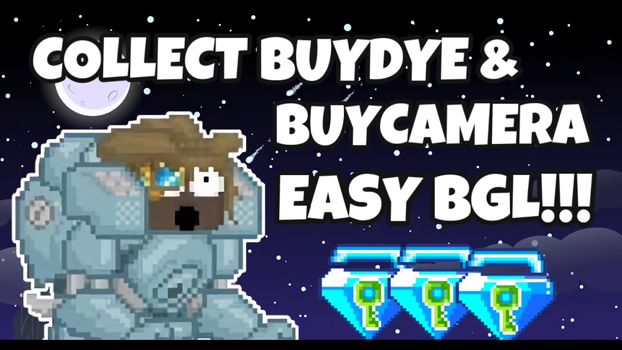 COLLECTING BUYDYE & BUYCAMERA!!! 10 DAYS PROFIT!!! AUTO RICH!! TONS BGL!!! - Growtopia