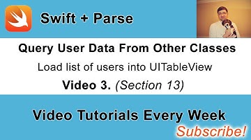 Video 3. Parse + Swift. Load list of registered users into UITableView.