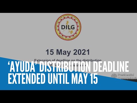 ‘Ayuda’ distribution deadline extended until May 15