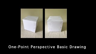 One point perspective - CUBE basic Drawing