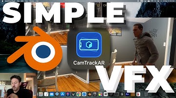 Simple Camera Tracking Workflow, VFX and Rendering w/ CamTrackAR (FREE iphone app) & Blender