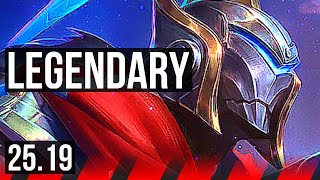 PANTHEON vs MEL (TOP) | 7 solo kills, Legendary | EUNE Grandmaster | 25.19