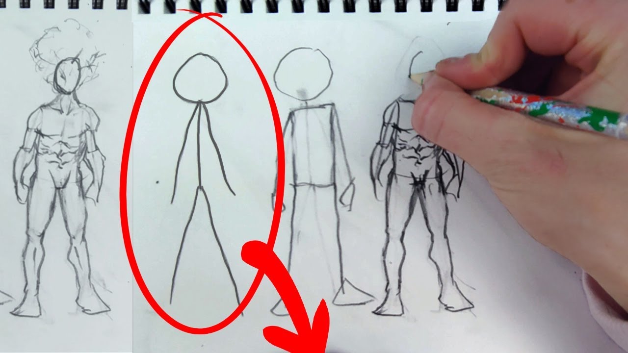 How to draw a stick figure – Hi there!