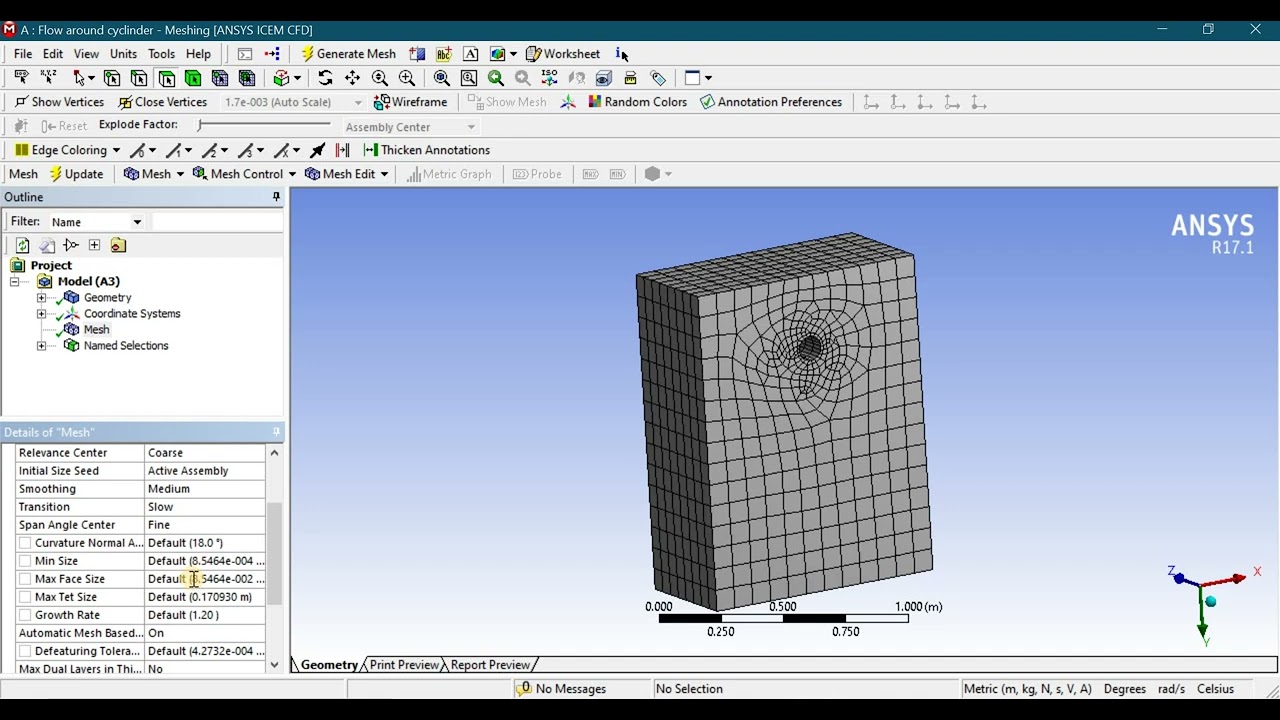 ANSYS Tutorial 4.0- Flow over cylinder - YouTube