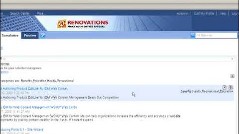 Demo of the new IBM Lotus Web Content Management JSR286 portlet