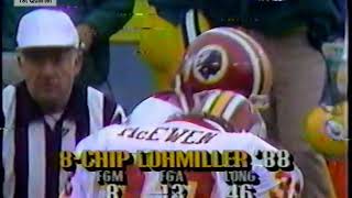 1988 Week 8 Washington Redskins at Green Bay Packers
