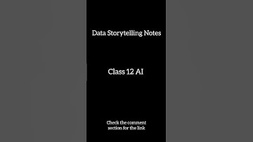 Class 12 AI - Data Storytelling #ai #class12 #notes #exam #free #students #boards #cbseboard  #cbse