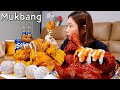 Sub Real Mukbang Spicy Chicken Cheese Chicken Beer Hot Dog ASMR KOREAN FOOD 