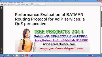 Performance Evaluation of BATMAN Routing Protocol for VoIP services a QoE perspective