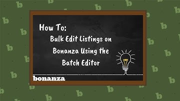 Bonanza Batch Editor