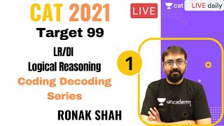 CAT 2021 | Logical Reasoning | Coding Decoding Series - I | Target 99 | Ronak Shah