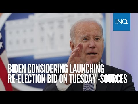 Biden considering launching re-election bid on Tuesday - sources