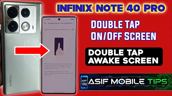 Infinix Note 40 Pro 5G Double Tap On / Off Screen Settings | Wake Up Screen Infinix Note 40 Pro 2025