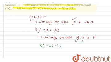 The image of P(a,b) on the line y=-x is Q and the image of Q on the line y=x is \