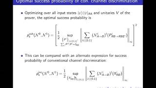 Coherent Quantum Channel Discrimination - Mark Wilde