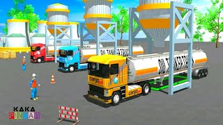 truk tangki bbm 🚧 Oil Tanker Truck Games 2021 screenshot 2