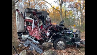 Heavy entrapment requires firefighters to perform over 2 hour extrication at Douglas, Ma TT rollover