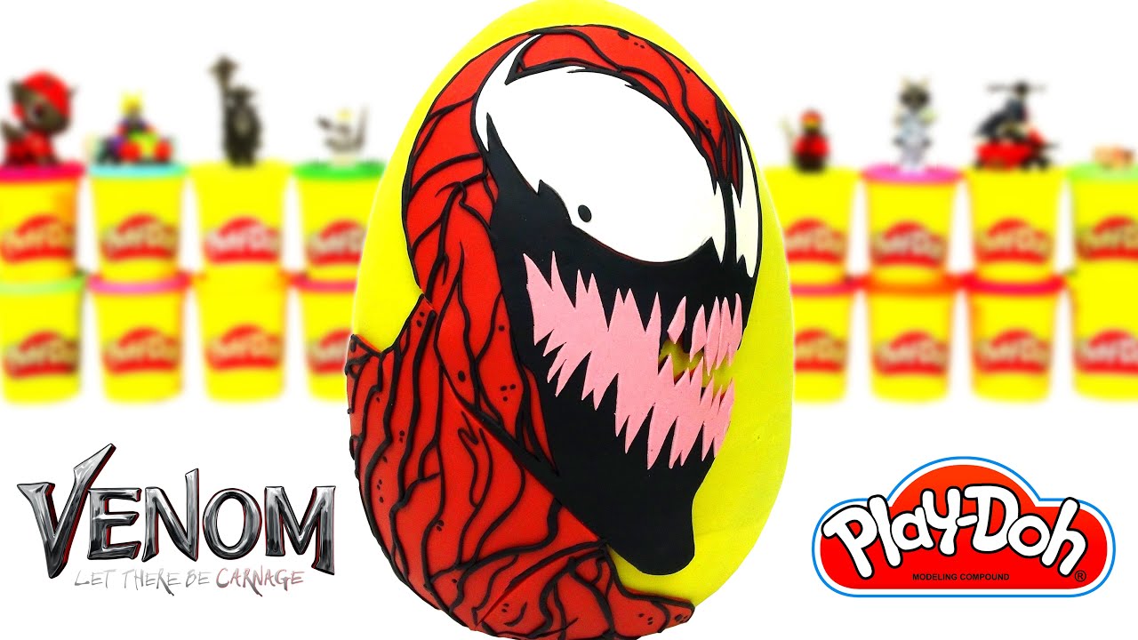 Ovo Surpresa Gigante Carnificina Venom em Português Brasil Massinha Play Doh