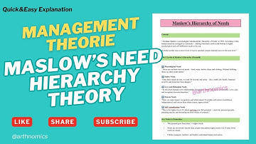 MASLOW’S NEED HIERARCHY THEORY|ORGANISATION BEHAVIOUR THEORY| #ugcnet #economics #organisation