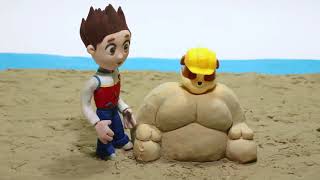 Dibusymas Sand Beach Baby Hulk 💕 Play Doh Stop Motion Cartoons For Kids   Vengatoon