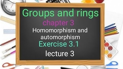 Homomorphism and automorphism Ex 3.1(lecture 3) Ba/ Bsc 5th sem