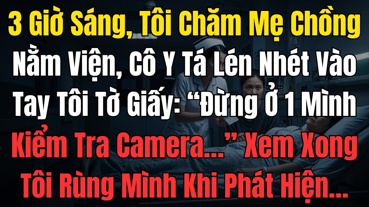 3 Giờ Sáng, Tôi Chăm Mẹ Chồng Nằm Viện, Cô Y Tá Lén Nhét Vào Tay Tôi Tờ Giấy: “Đừng Ở 1 Mình