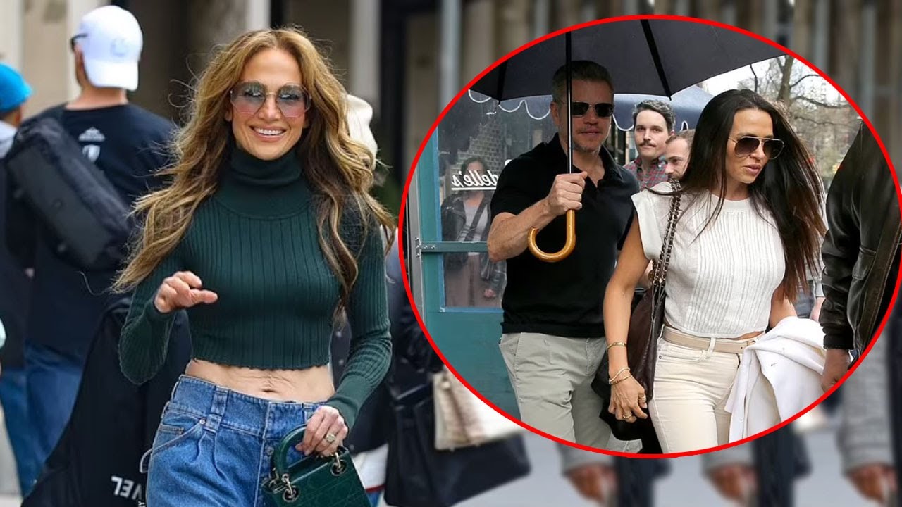 Jennifer Lopez heads to lunch date with Matt Damon and wife Luciana