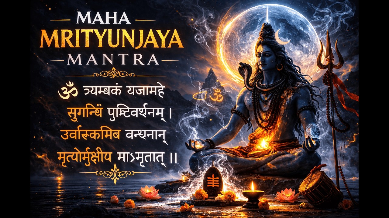 Maha Mrityunjaya Mantra 108 Times | Shiva Mantra for Healing & Protection | ॐ त्र्यम्बकं यजामहे