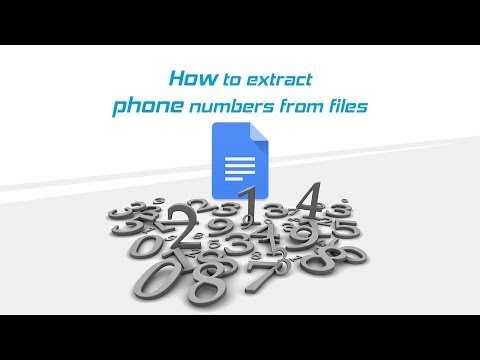 How to extract phone numbers from files - YouTube
