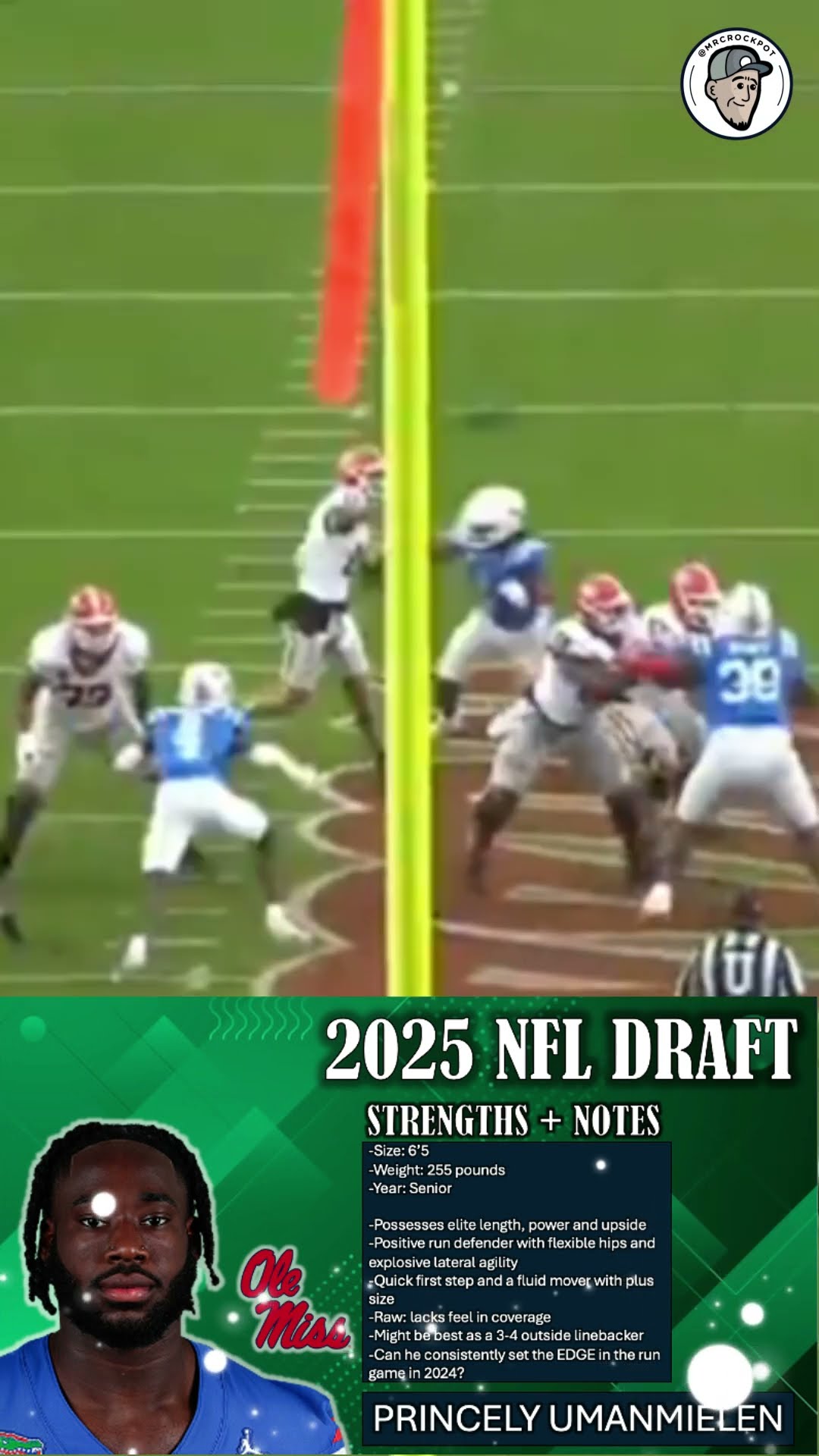 EDGE Princely Umanmielen would LOOK PERFECT next to Nolan Smith in 2025 ?? EAGLES DRAFT TARGETS