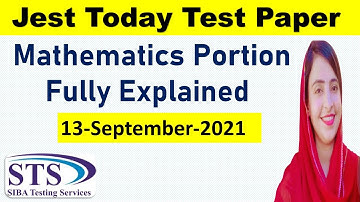 Today JEST Paper Solved || Mathematics || 13-sep-2021