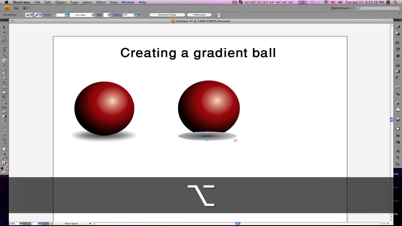 Illustrator tips: Creating nice vector red gradient ball