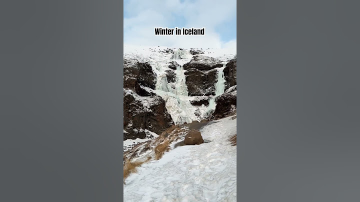 Have you seen a frozen waterfall?! Iceland in winter is magical ❄️ #travel