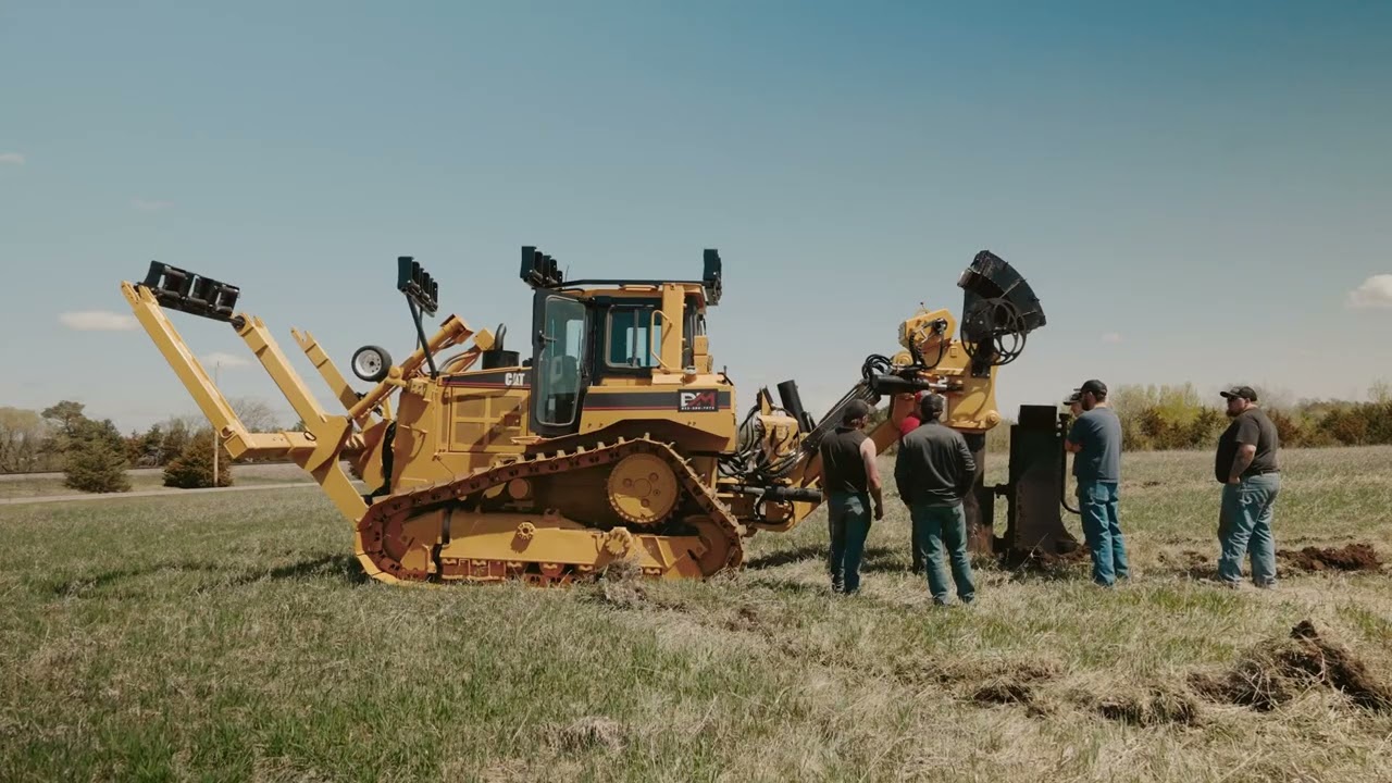 CAT D6 Cable Plow Dozer Demo