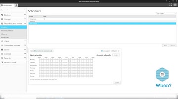 AXIS Camera Station Secure Entry - Schedules