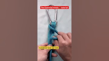 How to tie a knot in the Carabiner 🪢🪢🪢 #shorts #shortsvideo #knots #knottutorial #knotskill #fyp